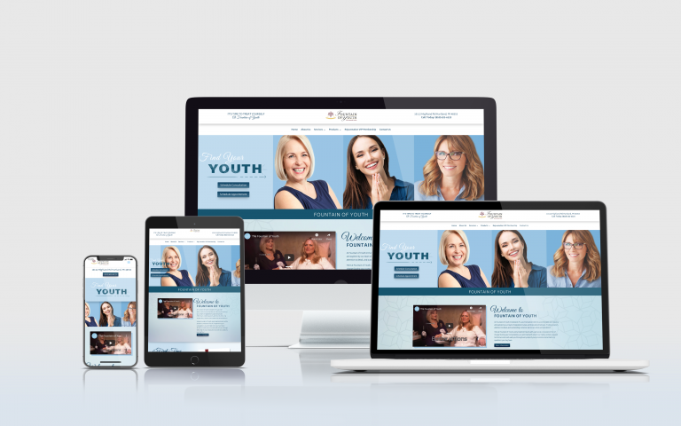 fountain of youth website design by insparation management