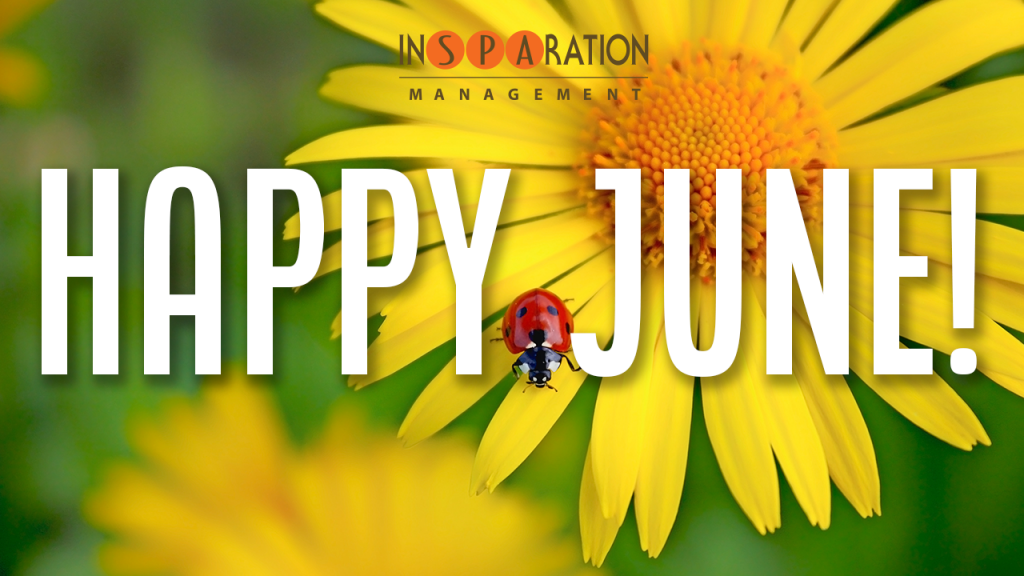 happy june newsletter banner by insparation management