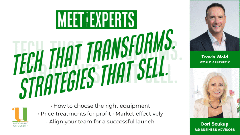 Medical Spa Tech that transforms and Medical Aesthetics Business Strategies that sell.